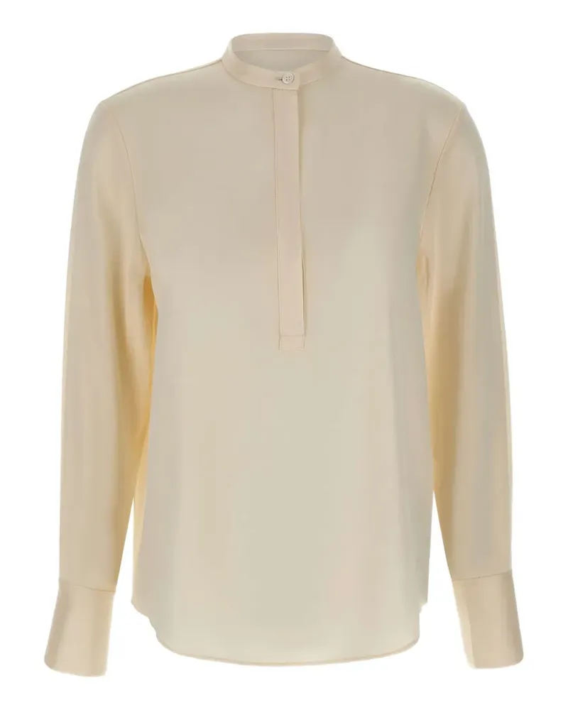 Filippa K Bluse mit Mandarinkragen und Knöpfen - Nude Nude