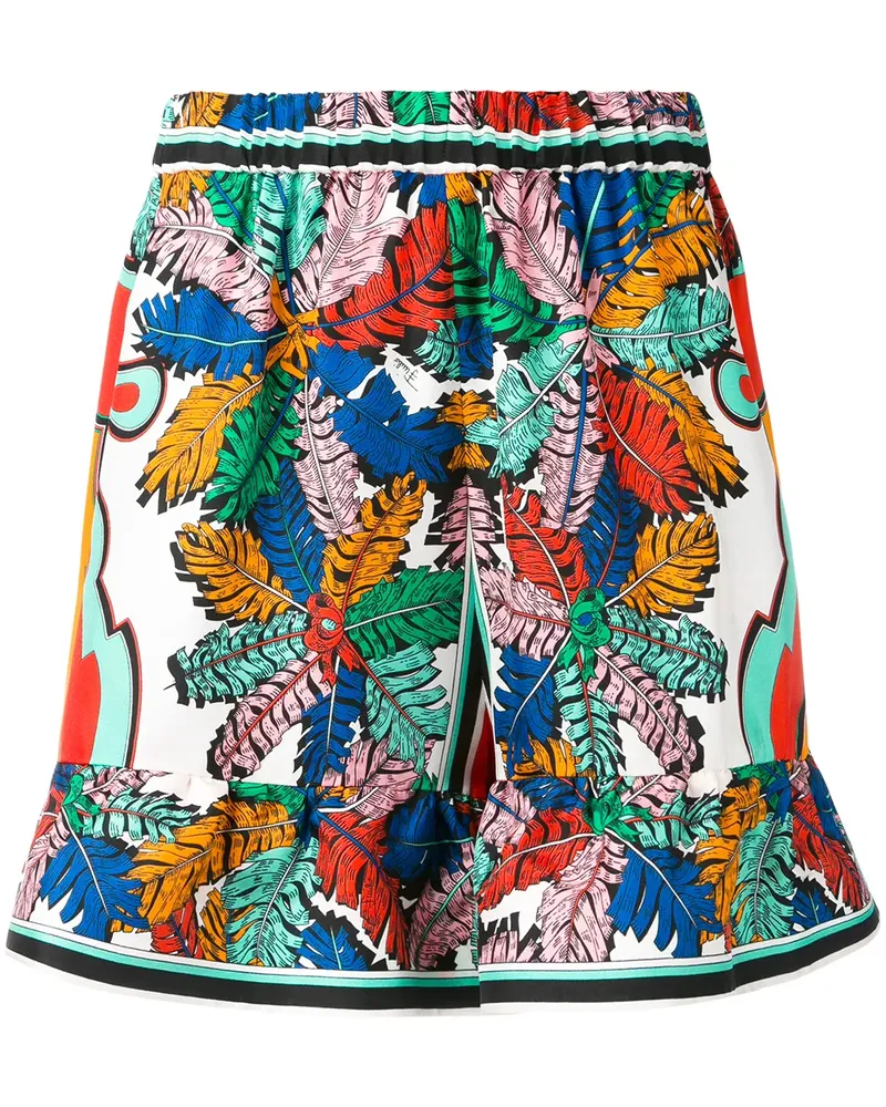 Emilio Pucci Seidenshorts mit floralem Print - Mehrfarbig Mehrfarbig