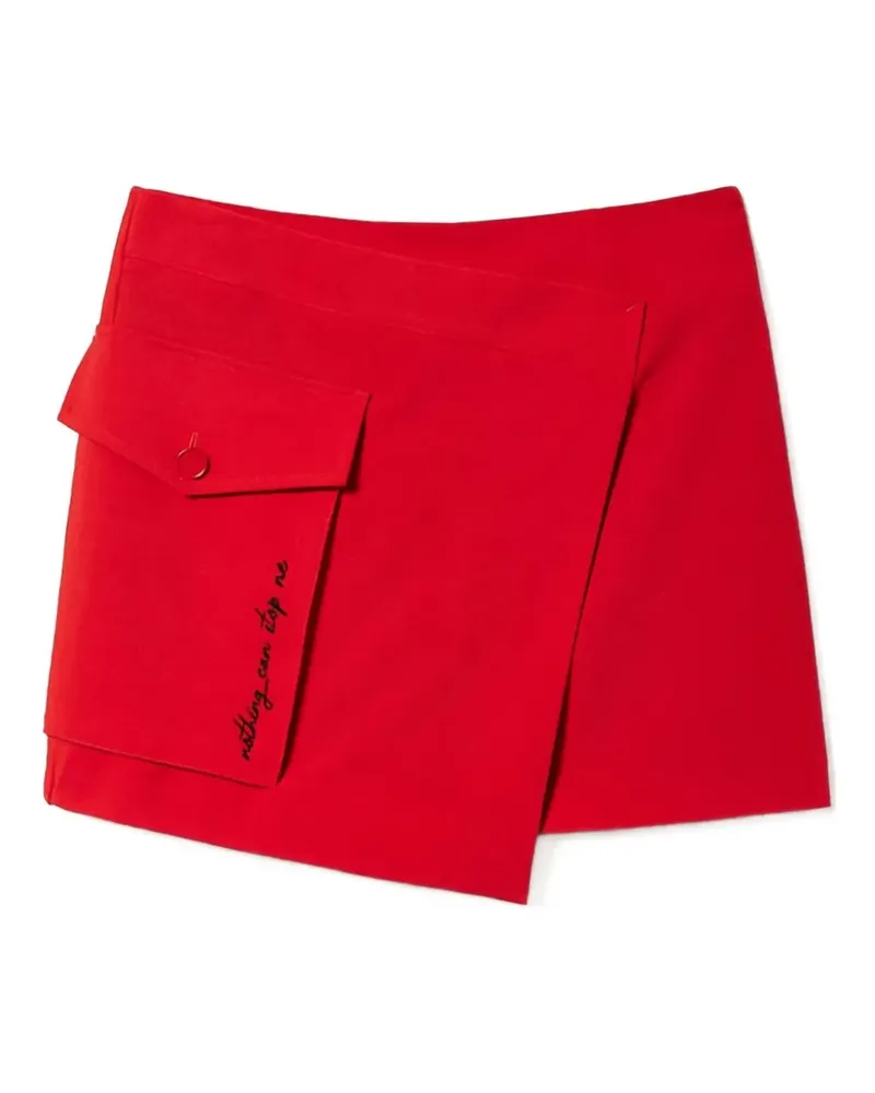 Twin-Set pocket-detail embroidered mini skirt - Rot Rot