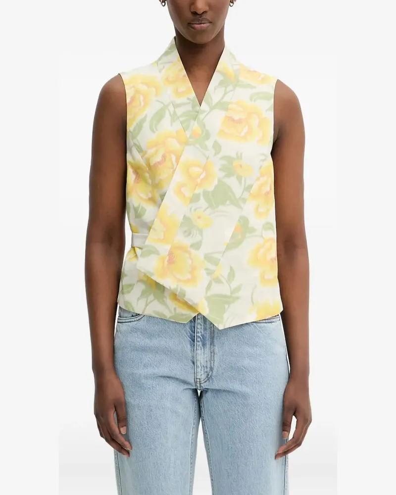 Kenzo Peonies Top - Weiß Weiß