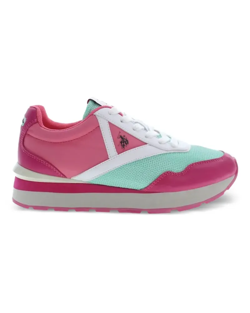 Ralph Lauren colour-block mesh-panel sneakers - Rosa Rosa