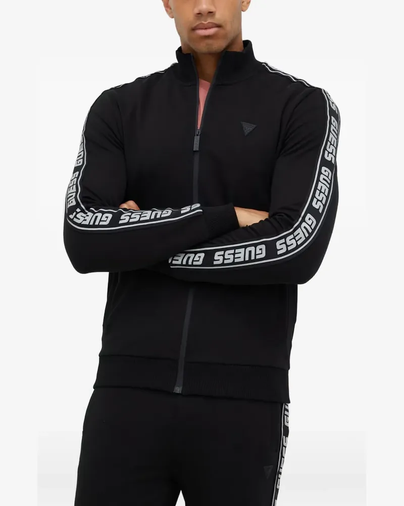 Guess Gestreifte Jacke - Schwarz Schwarz