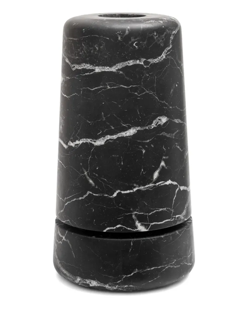Editions Milano Vase aus schwarzen Marmor Schwarz
