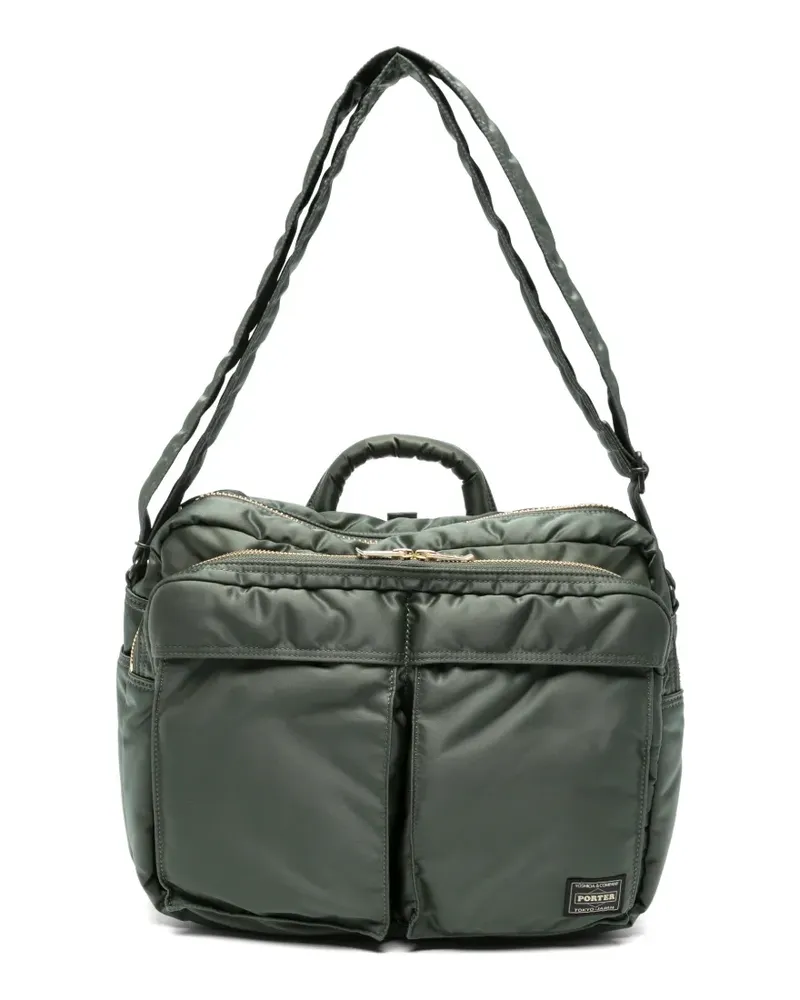 PORTER-YOSHIDA & CO Tanker logo-patch shoulder bag - Grün Grün