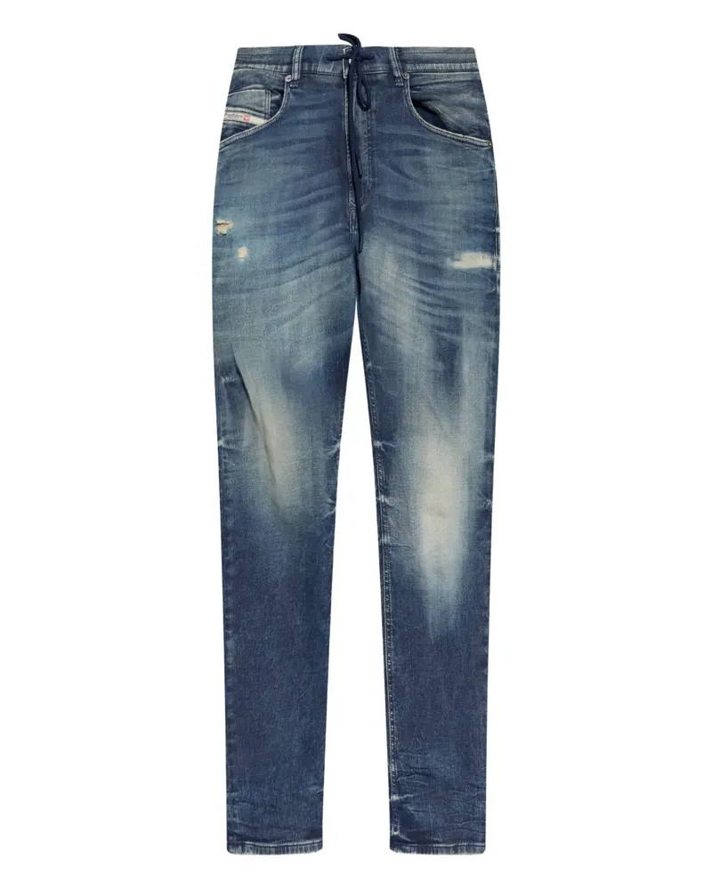 Diesel Krooley Distressed-Jeans mit Kordelzug - Blau Blau