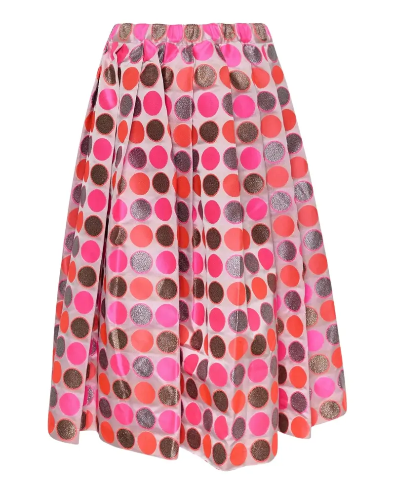 Comme des Garçons polka-dot jacquard midi skirt - Rosa Rosa