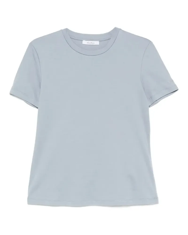 Max Mara Madia T-Shirt mit Logo-Stickerei - Blau Blau