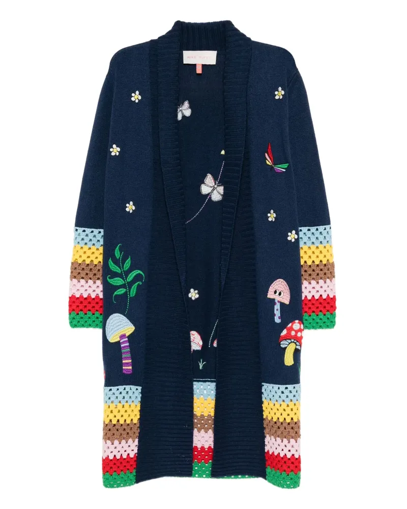 Mira Mikati Cardigan mit grafischer Stickerei - Blau Blau