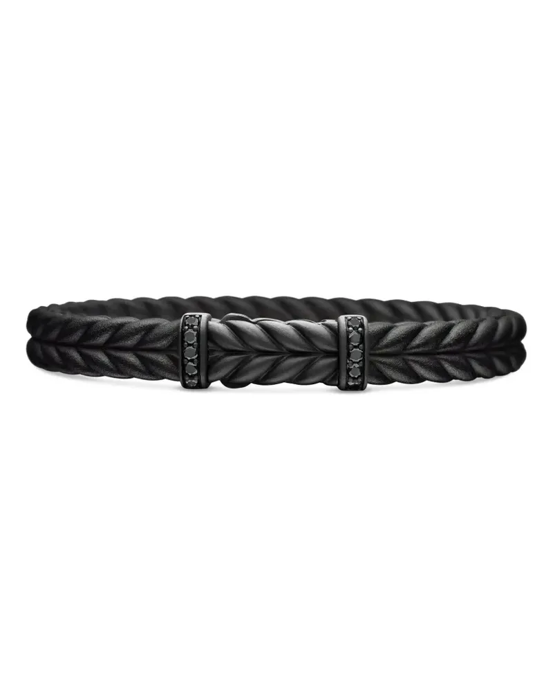 David Yurman Geflochtenes Chevron Armband - Schwarz Schwarz