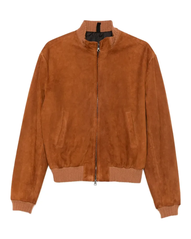 Tagliatore suede zip-up jacket - Braun Braun