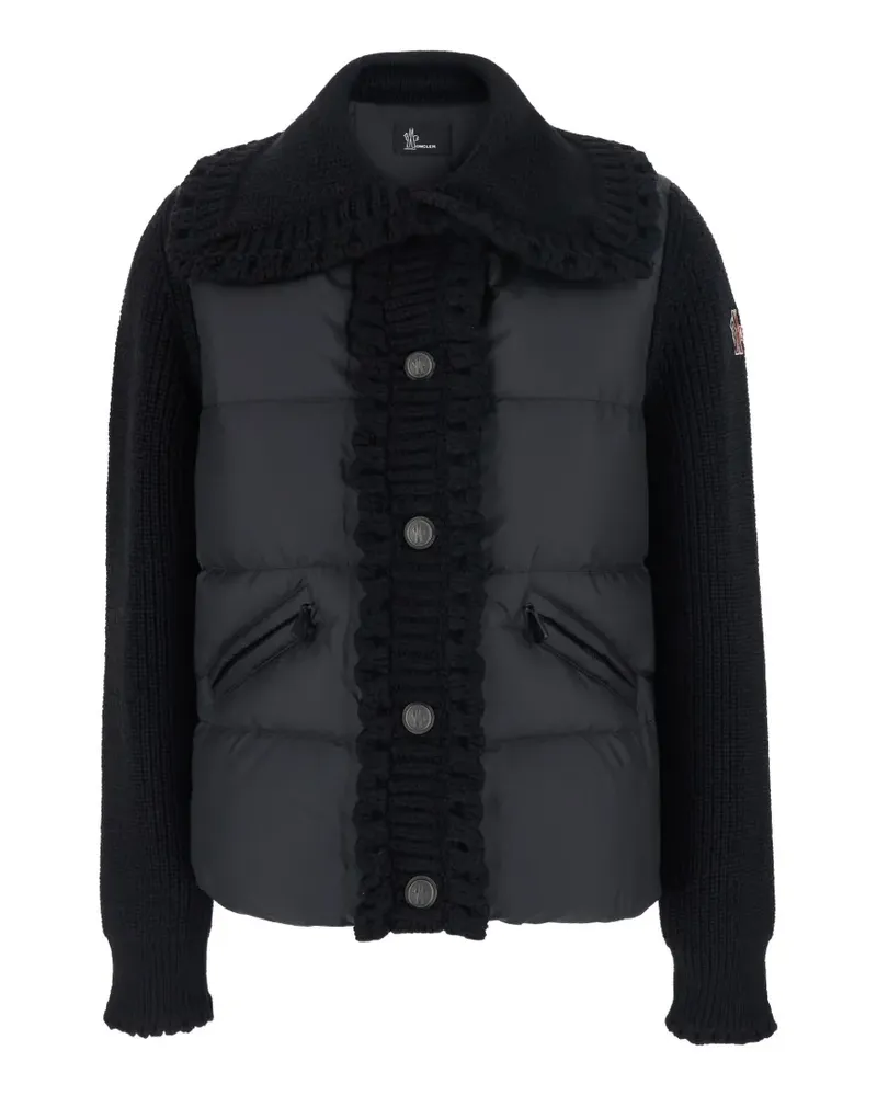 Moncler Gesteppte Jacke mit Strickeinsatz - Schwarz Schwarz