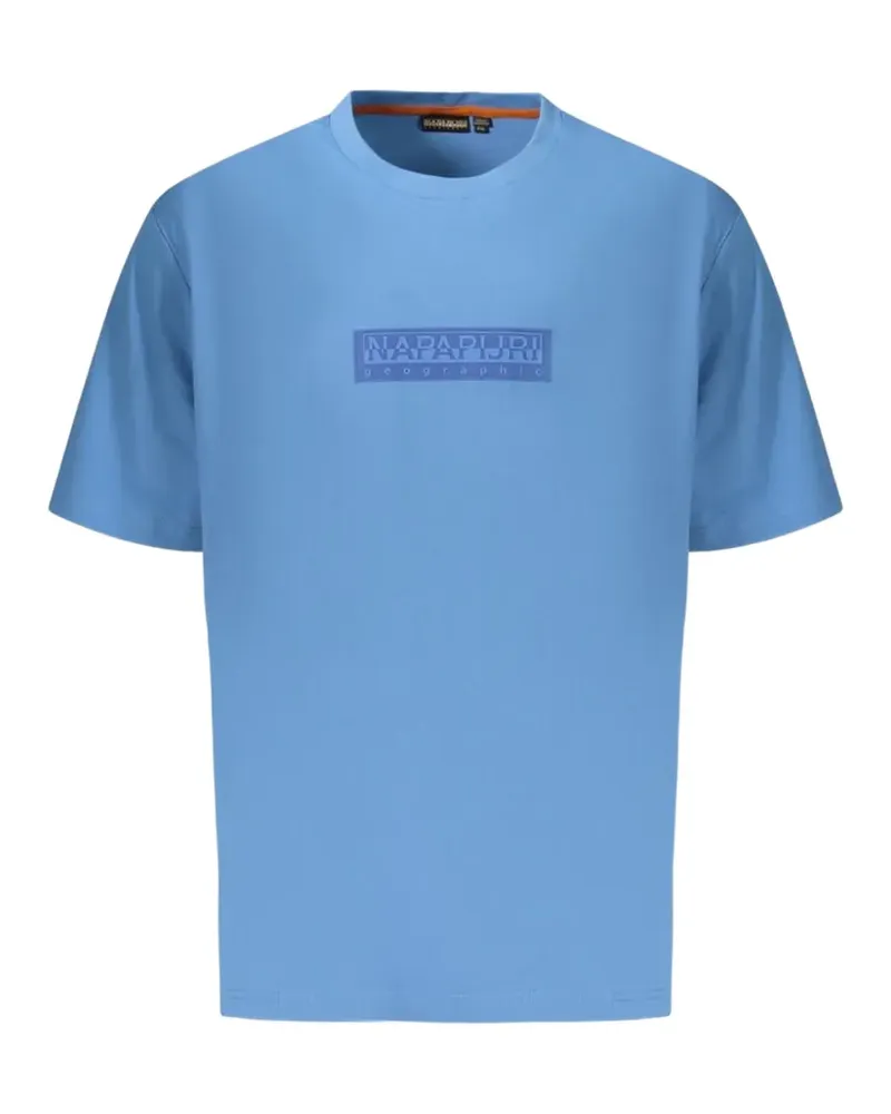 Napapijri logo-print T-shirt - Blau Blau