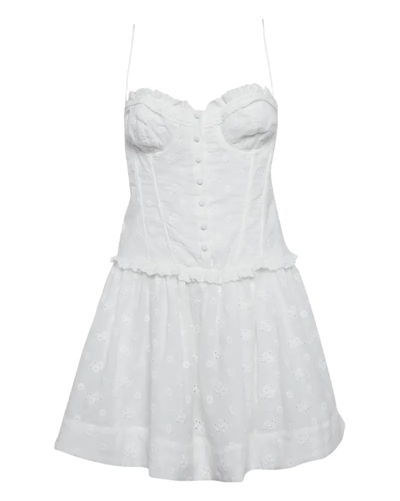 For Love and Lemons Pre-owned Kleid mit Stickerei - Weiß Weiß