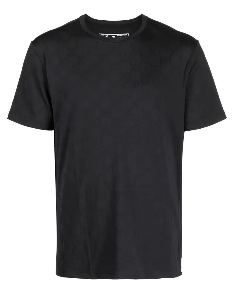 OFF-WHITE T-Shirt mit Monogramm-Print - Schwarz Schwarz