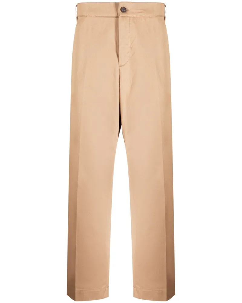 Kitsuné Klassische Straight-Leg-Hose Braun