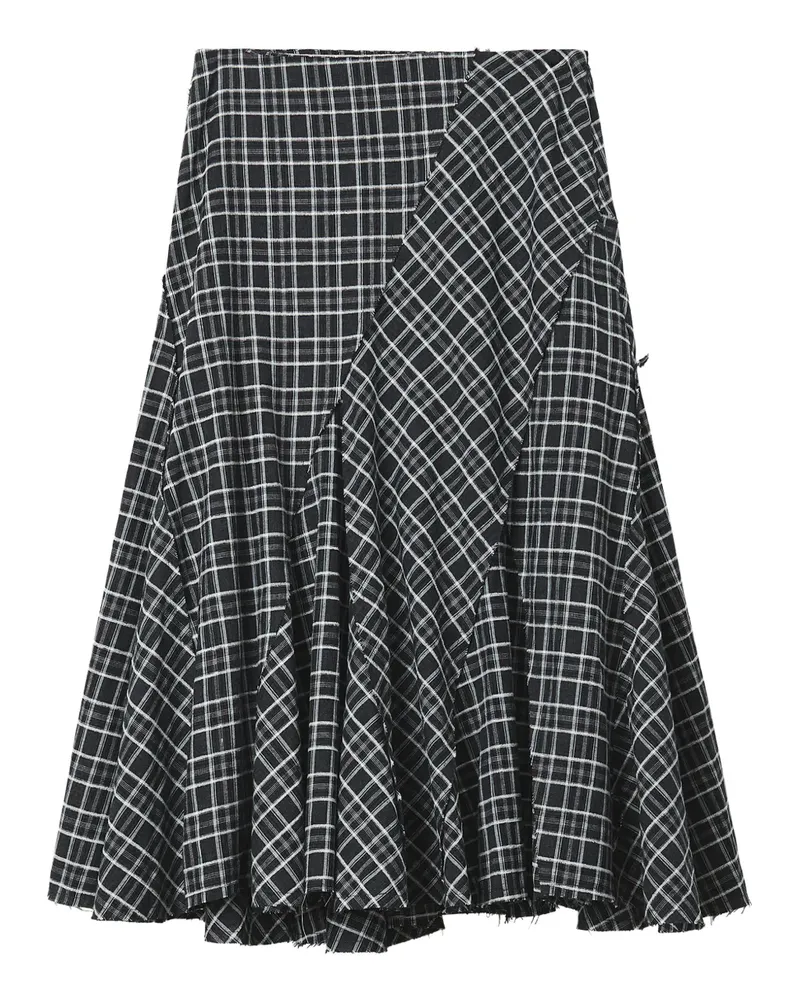 b+ab checked-pattern skirt - Schwarz Schwarz