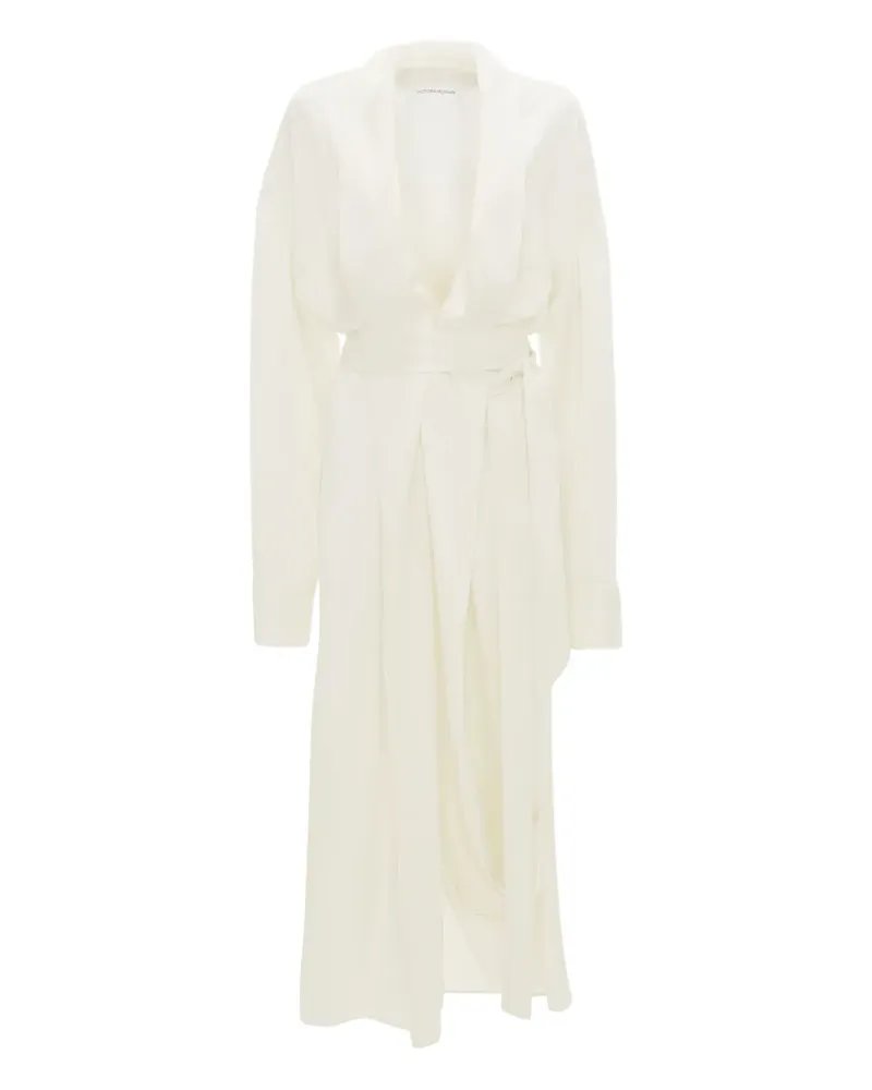 Victoria Beckham Midikleid mit Wickeldetail - Nude Nude