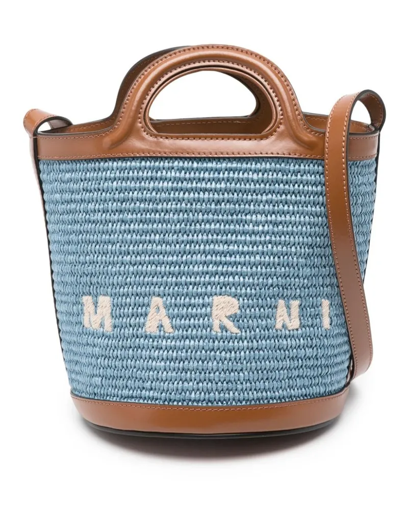 Marni Beuteltasche mit Logo - Blau Blau