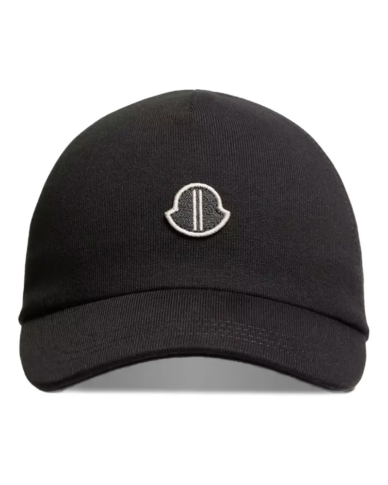 Moncler Baseballkappe mit Logo-Applikation - Schwarz Schwarz