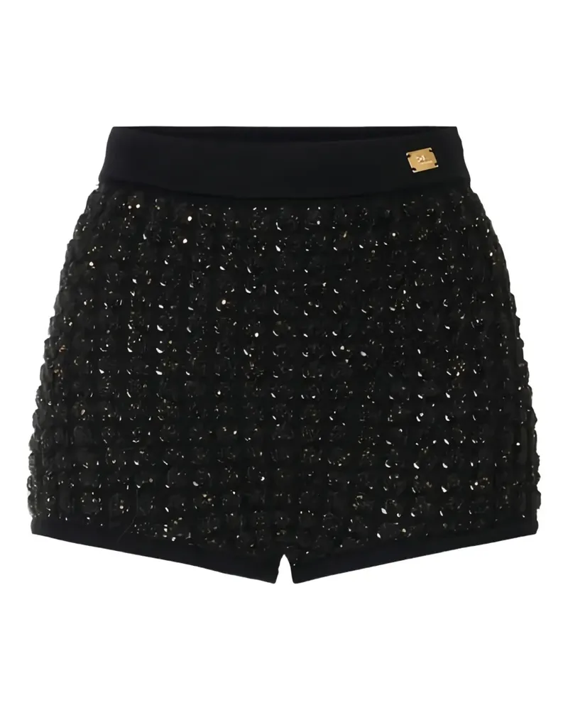 Elisabetta Franchi Shorts mit Pailletten - Schwarz Schwarz