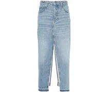 Jeans-Midirock mit Schlitzen