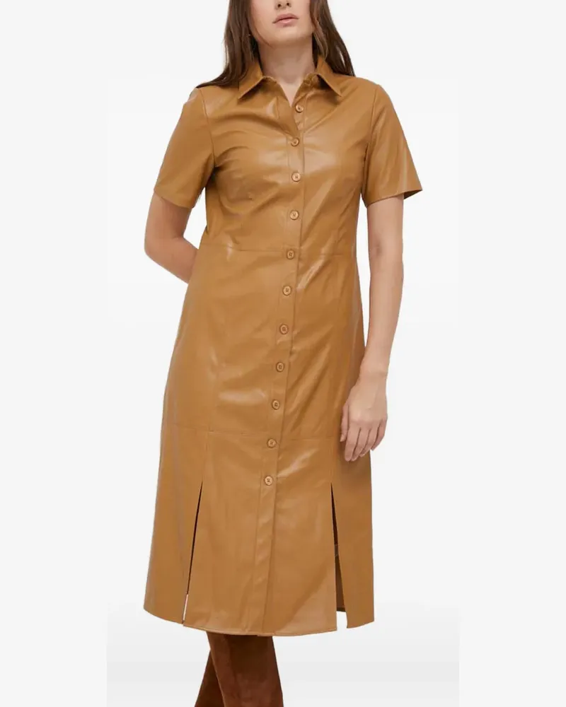 DKNY Kurzärmeliges Midikleid - Braun Braun