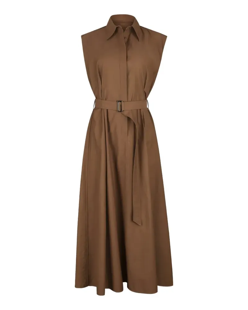 Brunello Cucinelli Midikleid mit Gürtel - Braun Braun