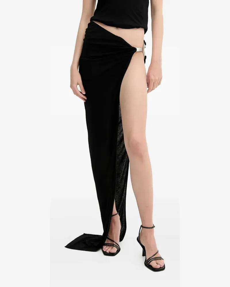 Rick Owens Lilies Drapierter Rock mit seitlicher Schnalle - Schwarz Schwarz