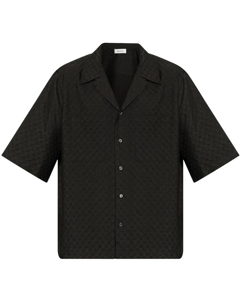 Alexander McQueen Hemd mit Print Schwarz