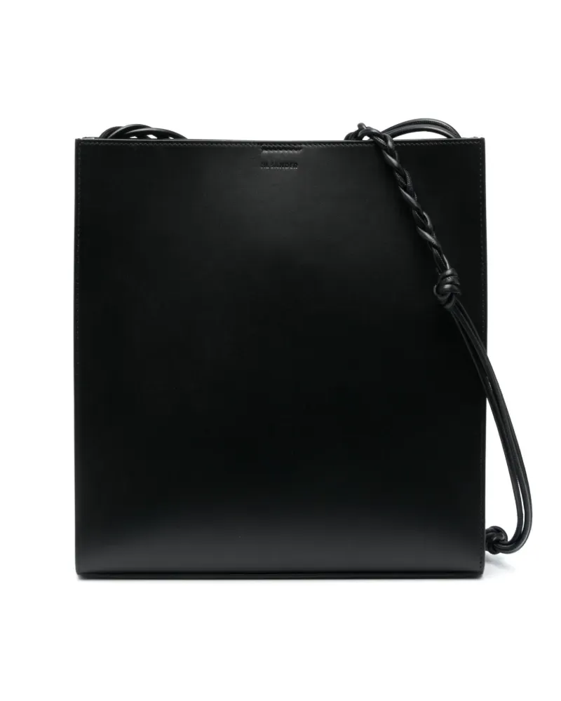 Jil Sander Schultertasche mit Logo-Prägung - Schwarz Schwarz