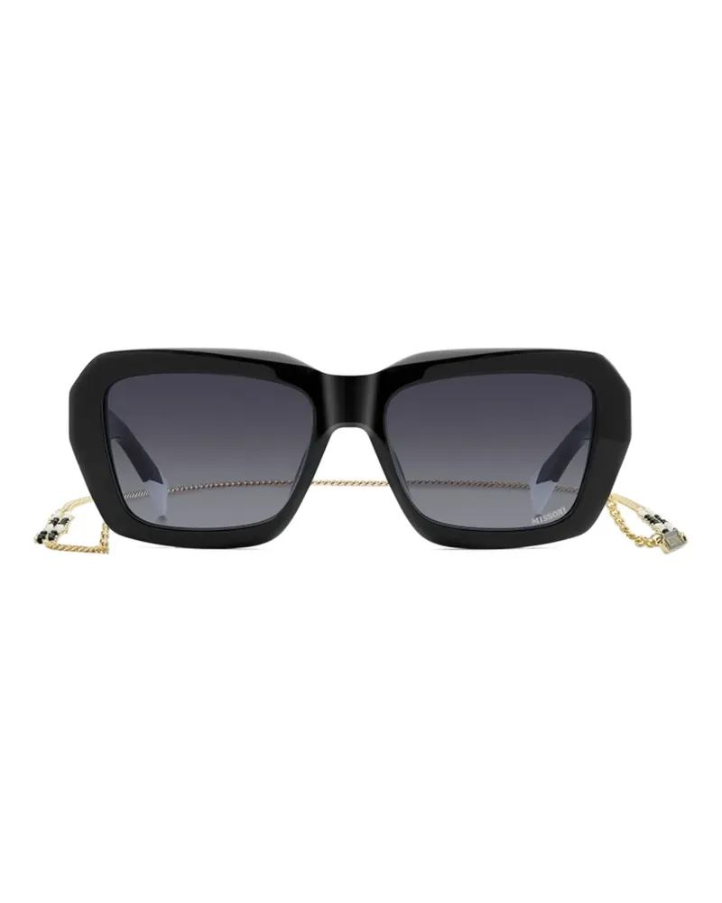 Missoni Sonnenbrille mit eckigem Gestell - Schwarz Schwarz