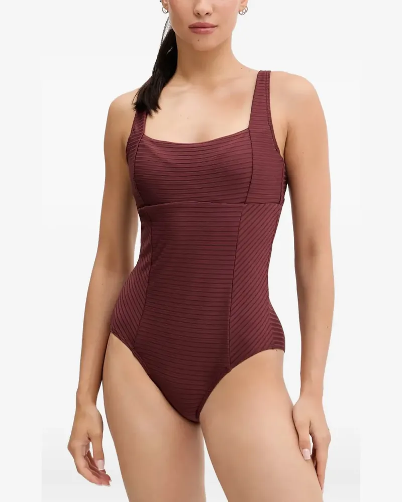 Rip Curl Premium Surf D Cup ribbed-knit swimsuit - Rot Rot