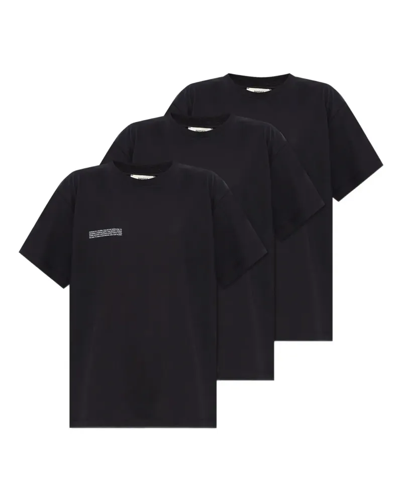 PANGAIA T-Shirt aus Bio-Baumwolle (3er-Set) - Schwarz Schwarz