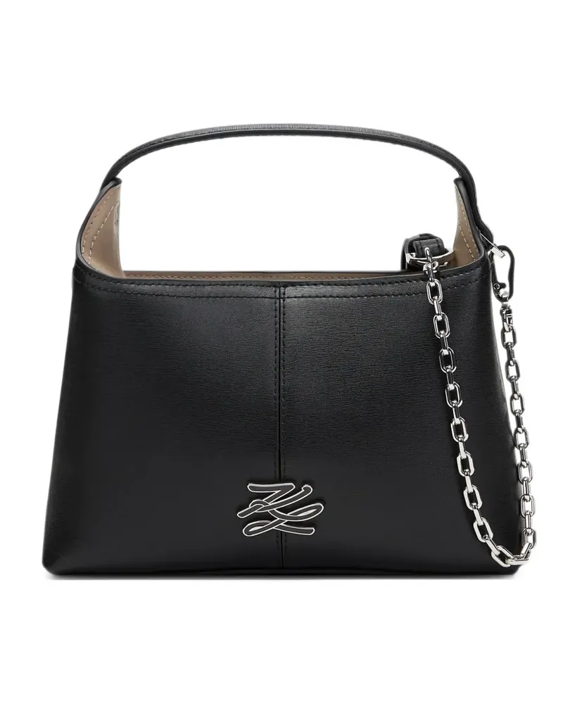 Karl Lagerfeld Kleine K/Autograph Tote Bag mit Kette - Schwarz Schwarz