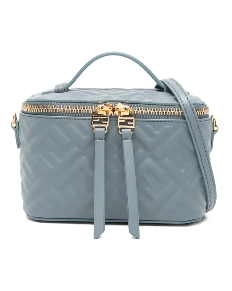 Fendi Vanity FF-logo leather mini bag - Blau Blau