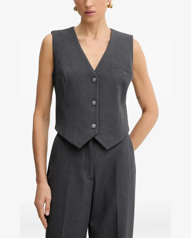 Guess Geknöpfte Joandra Weste - Grau Grau