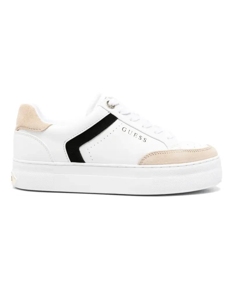 Guess Sneakers mit Kontrasteinsätzen - Weiß Weiß