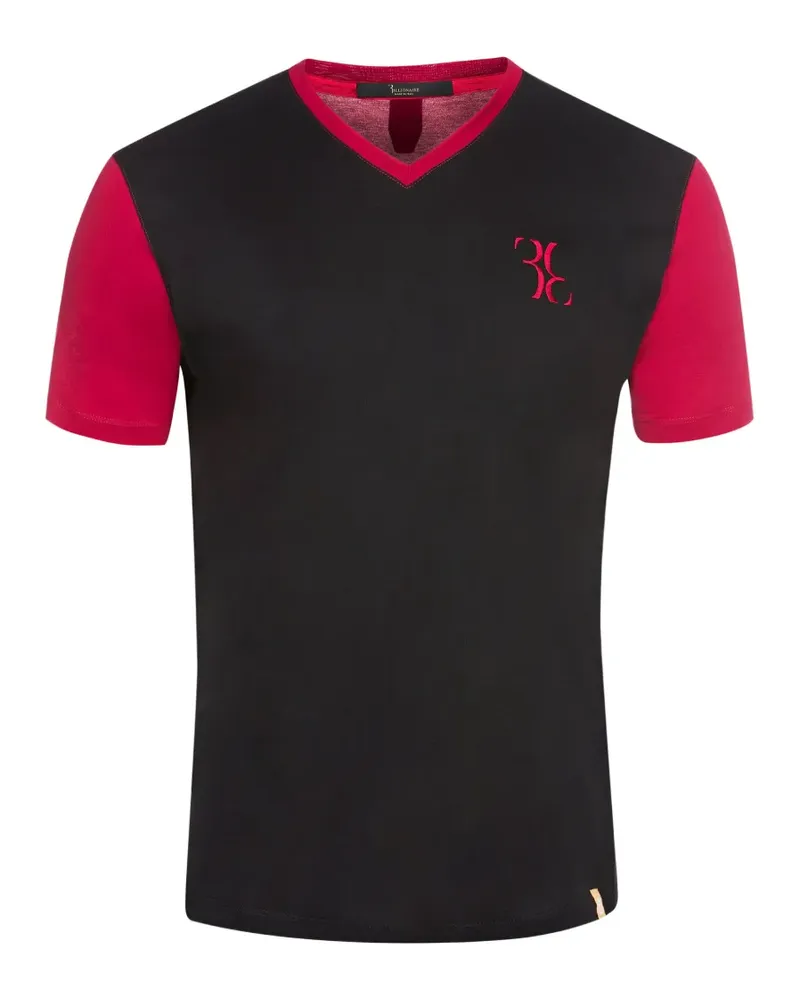 Billionaire T-Shirt mit V-Ausschnitt - Schwarz Schwarz