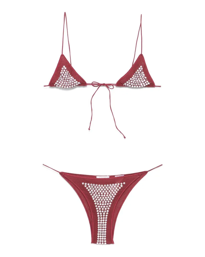 Oséree Bikini mit Kristallen - Rot Rot