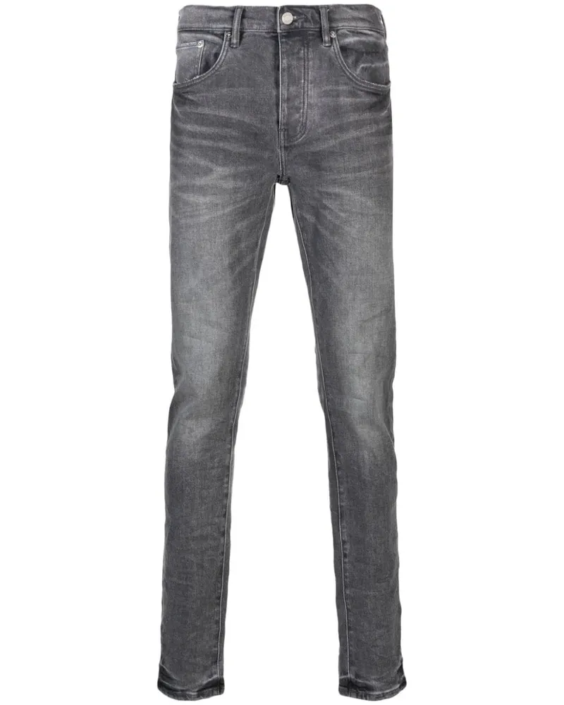 PURPLE BRAND Tief sitzende P001 Slim-Fit-Jeans - Grau Grau