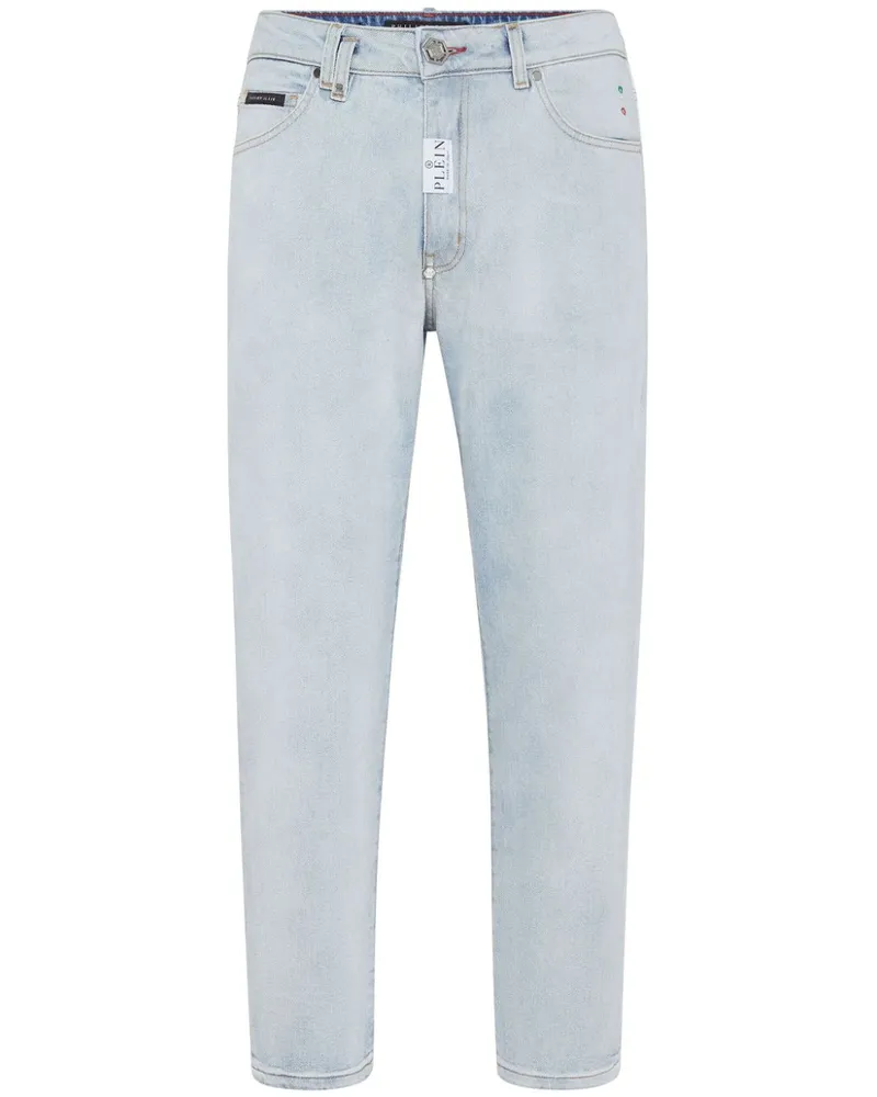 Philipp Plein Halbhohe Cropped-Jeans - Blau Blau