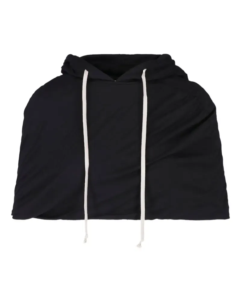 DRKSHDW by Rick Owens drawstring cropped hoodie - Schwarz Schwarz