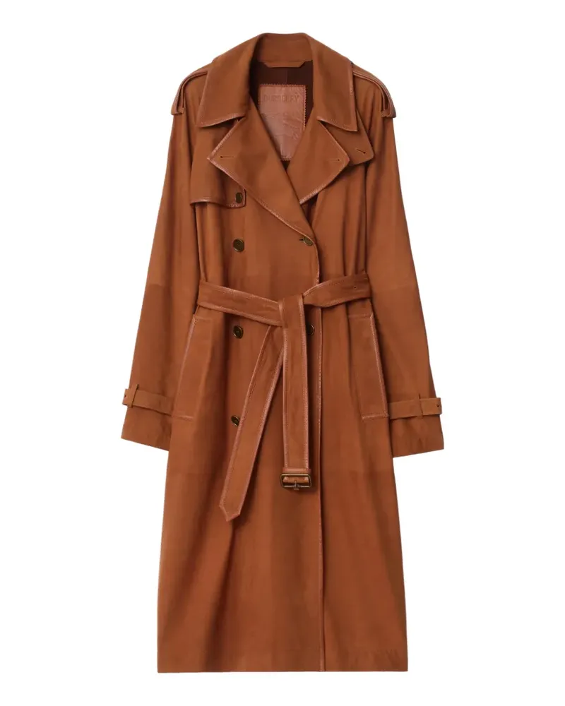 Burberry Trenchcoat aus Wildleder - Braun Braun
