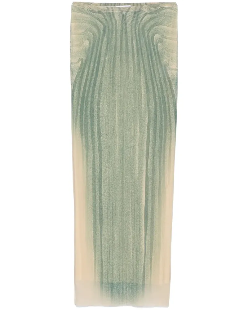 Jean Paul Gaultier Spiral Maxirock - Blau Blau