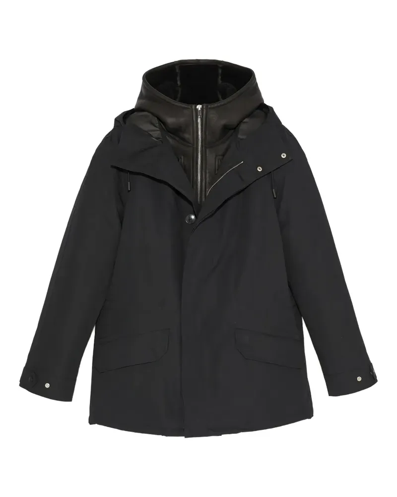 Yves Salomon Shearling-Parka mit Kapuze - Schwarz Schwarz