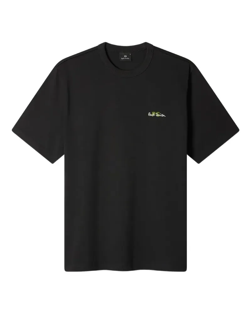 Paul Smith logo-embroidery T-shirt - Schwarz Schwarz