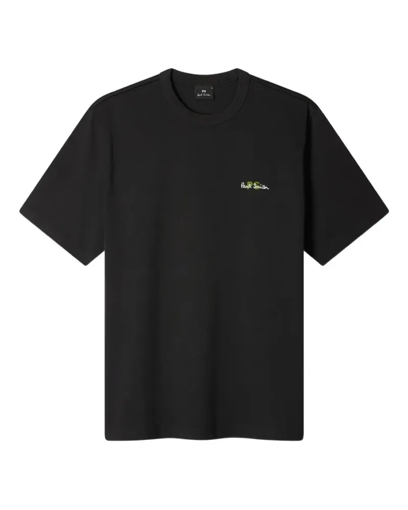 Paul Smith T-Shirt mit Logo-Stickerei - Schwarz Schwarz