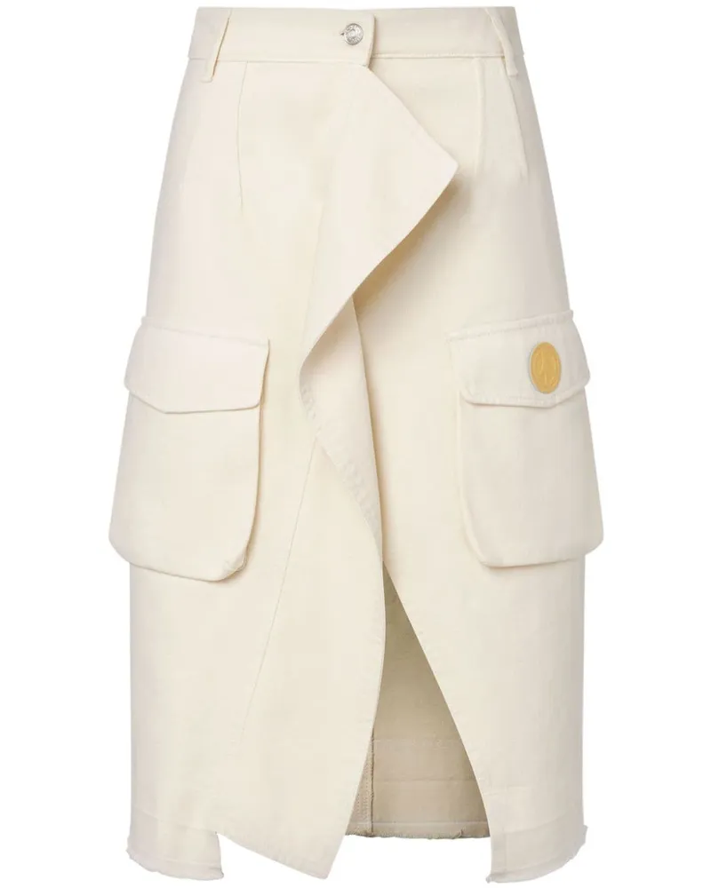 Moschino Asymmetrischer Jeansrock - Weiß Weiß