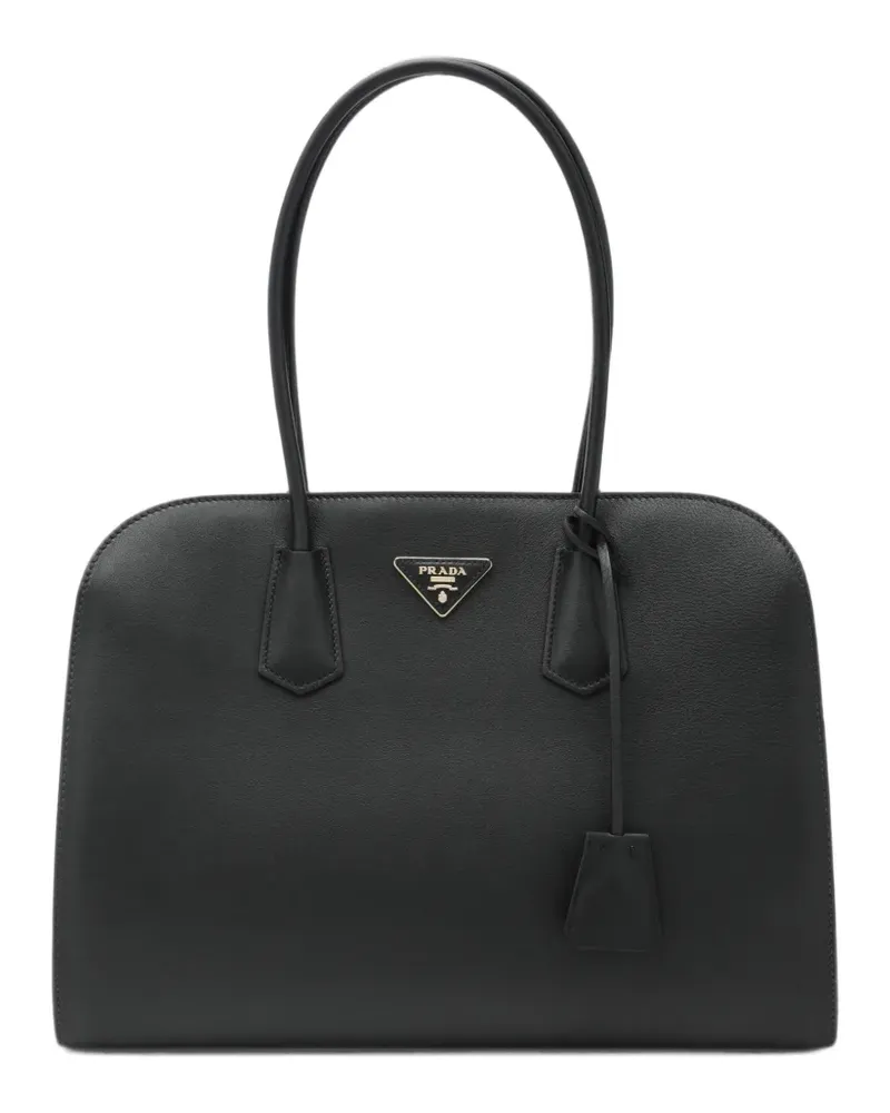 Prada large leather tote bag - Schwarz Schwarz
