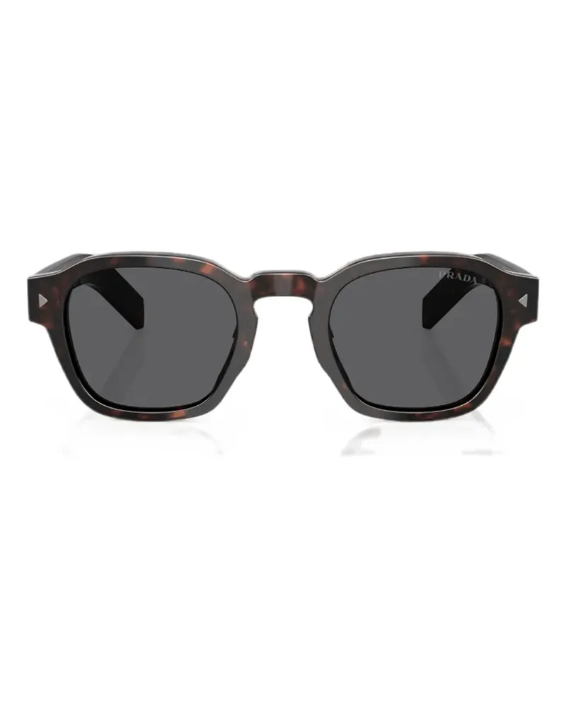 Prada tortoiseshell-effect geometric-frame sunglasses - Braun Braun